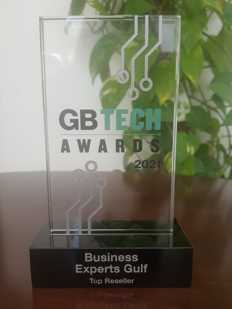 Winner of Gulf Business Tech Award- Best Reseller 2021 – Business Experts Gulf 