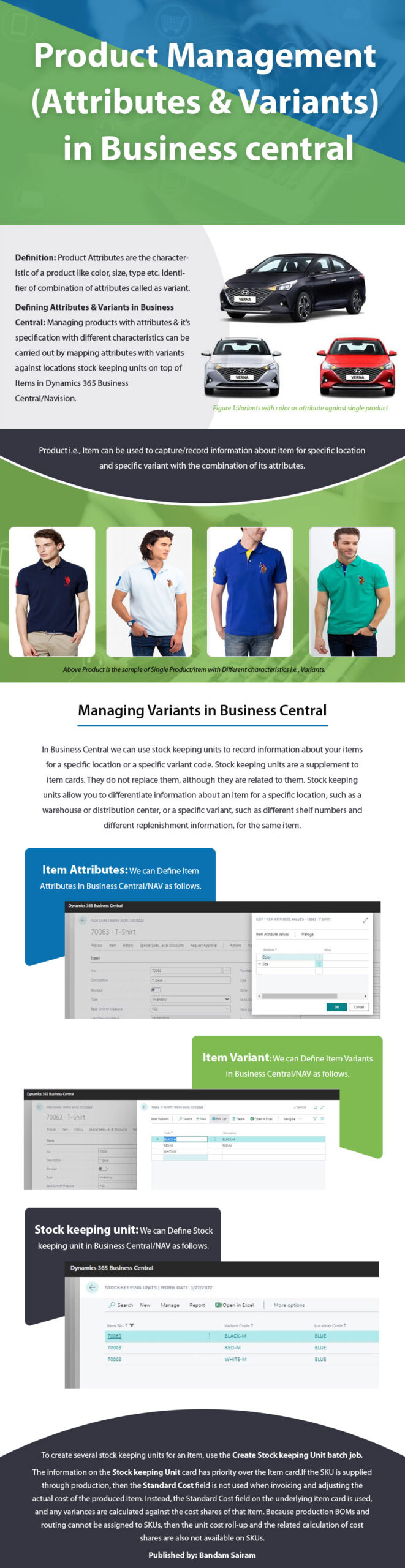 Product Management (Attributes & Variants) in Business Central