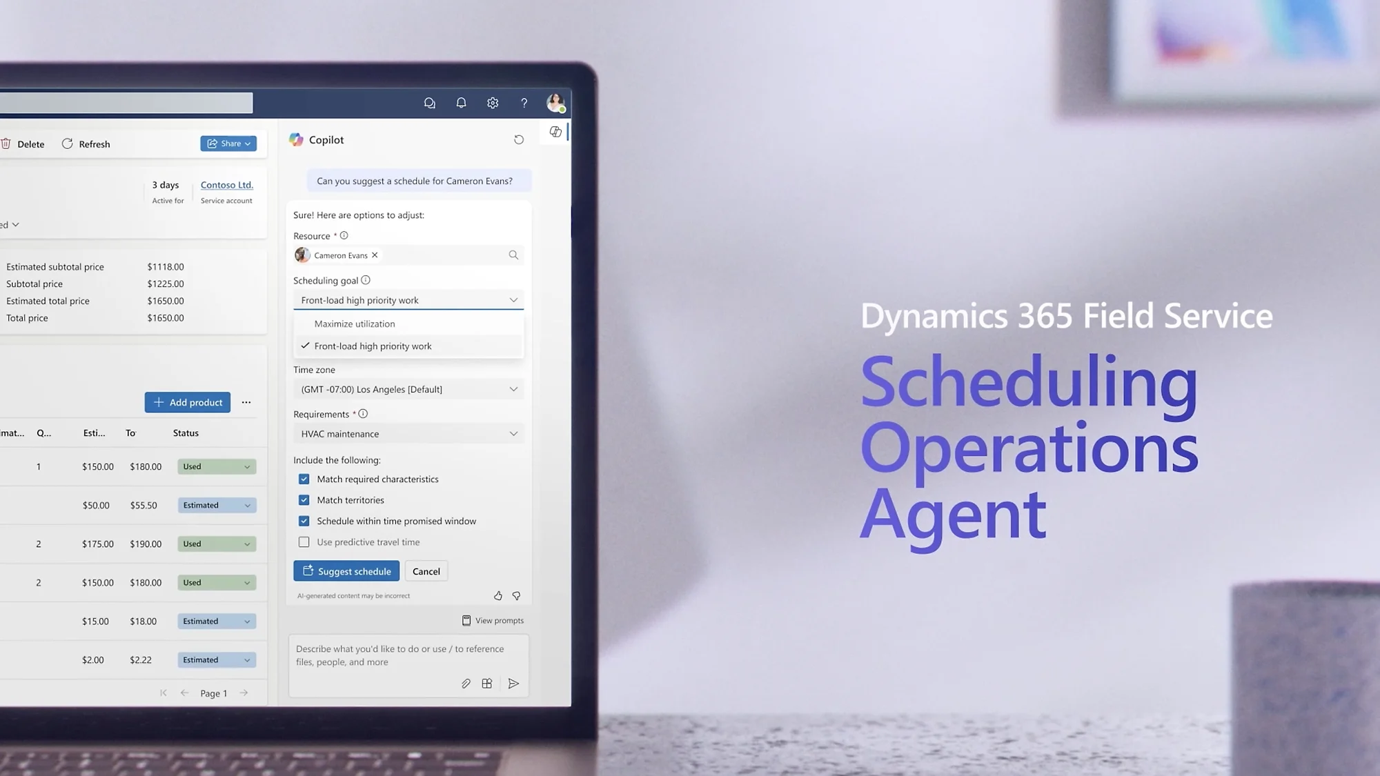 Scheduling Operations Agent